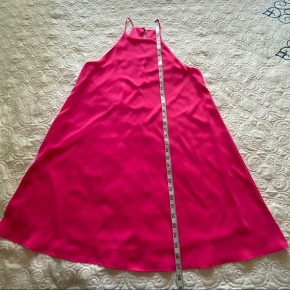 Everly High Neck Trapeze Pink Dress Size L - Picture 11 of 13